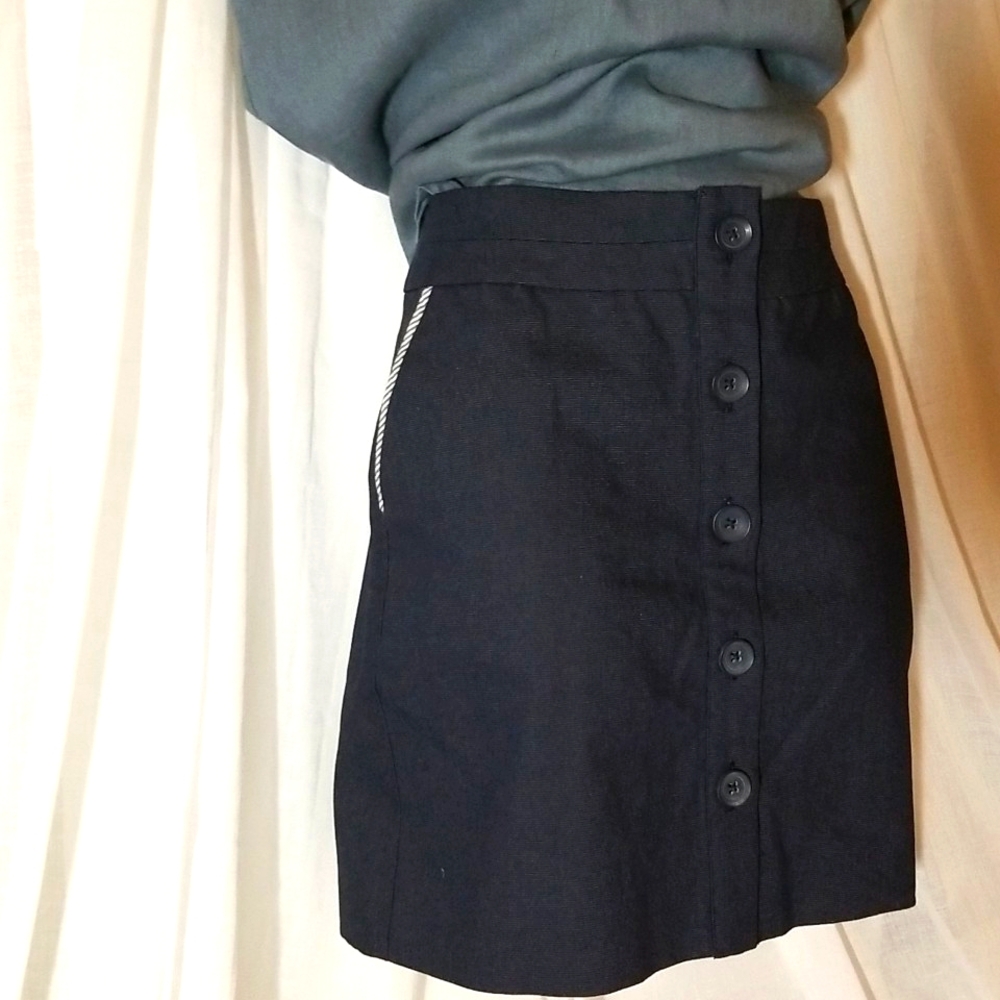 Short Navy Pencil-Mini skirt